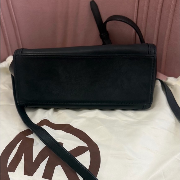 Michael Kors Black Studded Leather Crossbody - Picture 3 of 4